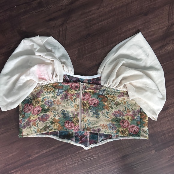 Floral Off Shoulder Corset Top 3XL - Picture 4 of 4